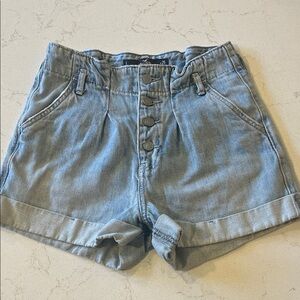Hollister Light Blue Button-Fly Jean Shorts